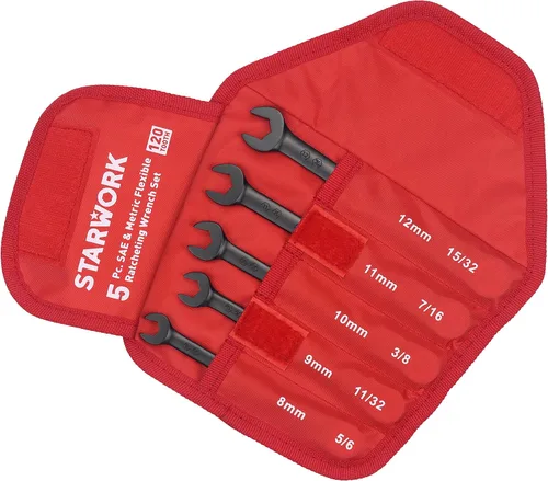 Miniatura 3 de STARWORK TRUE MECHANIC™ Juego de llaves de trinquete (5 piezas 120T FLX)