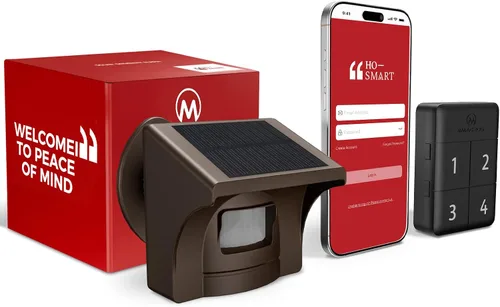 Miniatura 6 de eMACROS Alarma de entrada solar Safeguard-Ultra con aplicación, rango de 1/2 milla, sistema de seguridad para el hogar resistente a la intemperie