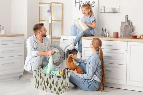 Cesta plegable rectangular de tela para almacenamiento,con revestimiento impermeable y asas, sirve como organizador de juguetes, cesta de regalo