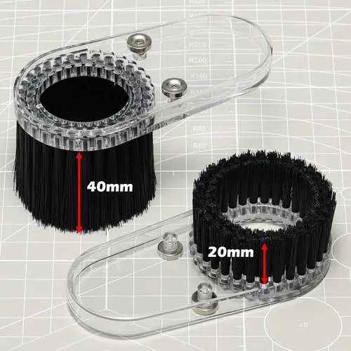 Miniatura 3 de Genmitsu Zapata de polvo CNC ABS para máquinas CNC con un motor de 2.047 in de diámetro, se adapta a la mayoría de motores de husillo de 300 W-500