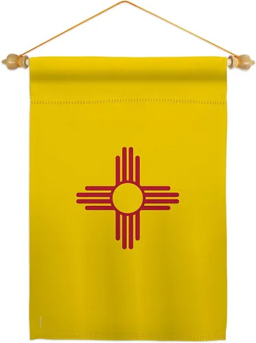Bandera de jardín de Estados Nuevo México Set de madera Regional Estados Unidos Territorios Americanos República País Particular Área Pequeña