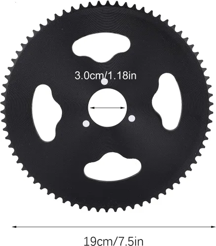 Miniatura 6 de Piñón trasero de acero T8F 74T, piñón trasero de 1.181 in, piñón trasero de motocicleta para motocicleta pequeña, vehículo todo terreno