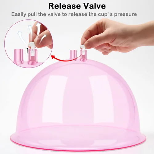 Miniatura 2 de weiwei Copas de terapia de vacío de glúteos en forma de L, ventosas en forma de trasero, 6.1 fl oz, accesorios para máquina de ventosas al vacío