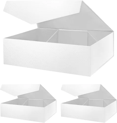 Miniatura 22 de Caja de regalo extragrande con tapas, de 17 x 14.5 x 5.5 pulgadas, caja de propuesta de padrino de boda negra con cierre magnético para todas