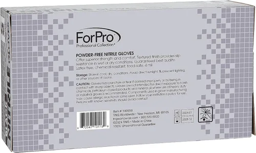 Miniatura 3 de ForPro Disposable Nitrile Gloves, Chemical Resistant, Powder-Free, Latex-Free, Non-Sterile, Food Safe, 4 Mil Negro