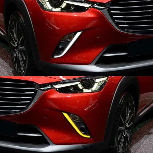 Miniatura 8 de BAKUGO 2 unids coche LED diurna luz antiniebla DRL luz de señal de giro para Mazda CX-3 CX3 2015 2016 2017 2018 2019 2020