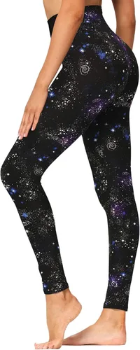 GAYHAY - Leggings de cintura alta para mujer, suaves, opacos, entallados y estampados con control de abdomen ideales para correr, yoga y ciclismo