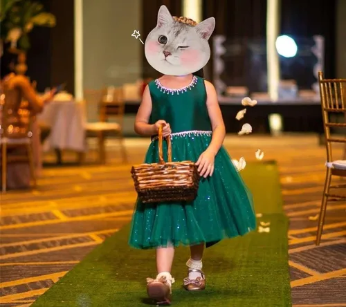 Miniatura 6 de Weileenice Vestido de lentejuelas vintage para niña de flores, vestido de novia formal de tul brillante con diamantes de imitación