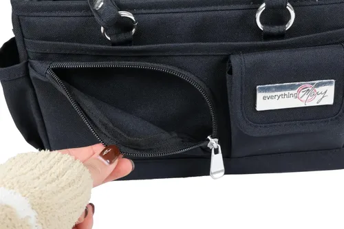 Miniatura 6 de Everything Mary Junior Deluxe Store & Tote Organizer - Bolso negro para manualidades con asas, organizador de almacenamiento plegable para álbumes