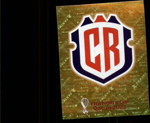 Adhesivo de fútbol de la Copa Mundial Panini 2022 #CRC2 con logotipo del equipo de Costa Rica Group E Oficial de Qatar WC en bruto (NM o mejor),