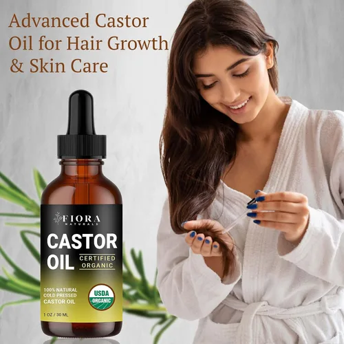 Miniatura 7 de Aceite de ricino orgánico prensado en frío certificado por la USDA, suero de crecimiento de pestañas y cabello, sin hexano, acondiciona y estimula