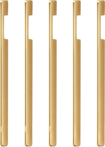 Miniatura 3 de Paquete de 5 manijas de gabinete de cocina, tiradores de cajón color negro sólido, herrajes largos para muebles de tocador (4.53 pulgadas)