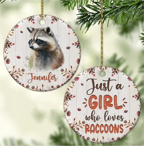 Miniatura 12 de Hyturtle Adorno de Navidad personalizado para los amantes de los osos, adorno de cerámica con nombre personalizado de Just A Girl Who Loves Bears