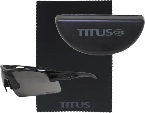 Miniatura 28 de TITUS G20 Gafas de seguridad para todos los deportes, protección para motocicletas, compatibles con ANSI Z87+ Marco negro - Lente ahumado - Con bolsa