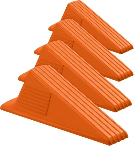 Miniatura 17 de Frienda 4 Piezas Topes de Puerta Jumbo Resistentes Tope de Puerta Alto hasta 2 pulgadas Cuña Alta TPR Cuña Grande Apilable Gran Tope de Goma