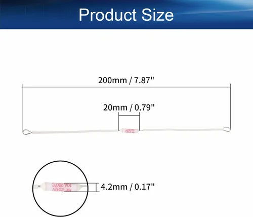 Miniatura 2 de Heyiarbeit Fusible térmico de temperatura de corte de circuito de 250V 10A 200 Celsius 6Pcs