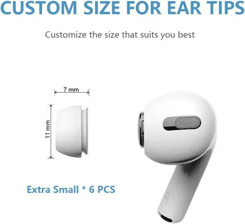 Miniatura 3 de SIXFU 3 pares de almohadillas de repuesto compatibles con AirPods Pro y AirPods Pro 2, puntas de silicona actualizadas, incluyendo cepillo limpiador