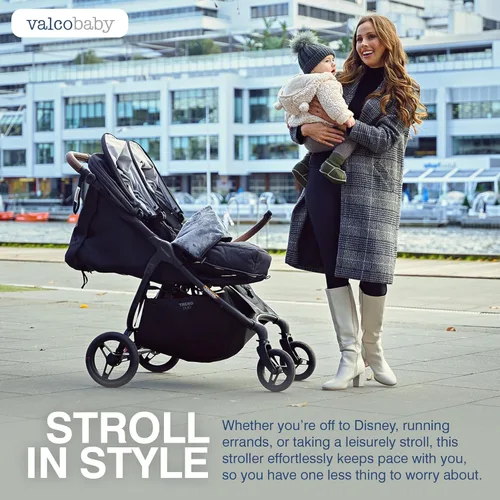 Miniatura 8 de Valco Baby - Trend Duo Double - Cochecito doble lado a lado para recién nacido y niño pequeño - Plegable compacto fácil, reclinación multiposición
