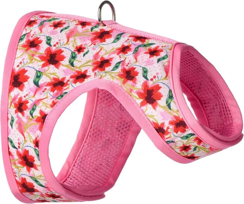 Miniatura 19 de Mile High Life Arnés para perro, chaleco floral de malla de aire para perros y gatos pequeños de 20 libras, fácil de poner, cierre fácil ajustable
