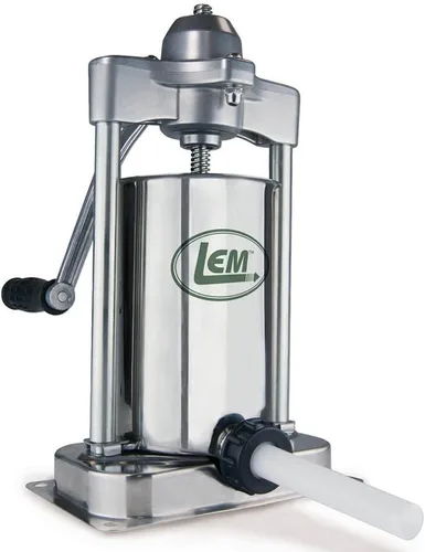 Miniatura 5 de LEM Products 1158 Mighty Bite - Molinillo eléctrico de carne, aluminio y productos 1606 5 libras de acero inoxidable para salchichas verticales