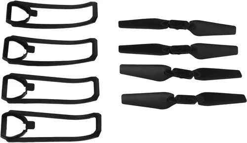 Miniatura 8 de Bewinner Kit de piezas de repuesto para drones E88 / E99 / K3 / E100 4 hélices y 4 cubiertas protectoras, plástico ligero, compatibilidad