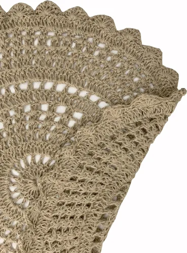 Miniatura 5 de Alfombra de punto de ganchillo tejida a mano, de yute, redonda, de 3 pies, natural, antideslizante, hecha a mano, para cocina, sala de estar