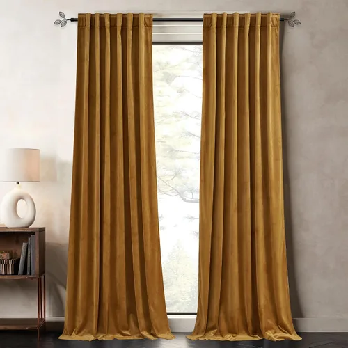 Miniatura 26 de Pony Dance Cortinas de terciopelo blanco de lana, suaves, clásicas, sólidas, aisladas térmicas, para sala de estar, protección de privacidad, lana