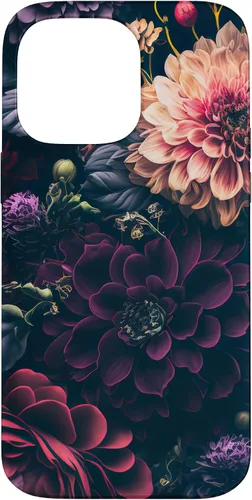 Miniatura 21 de Dahlia Flower Moody Dark Floral Pink and Purple Pattern Case for iPhone 17