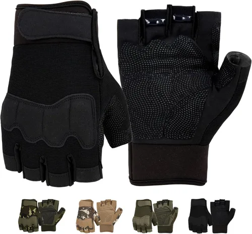 Miniatura 15 de Guantes sin dedos Fioretto para Airsoft, tiro, medio dedo, caza, senderismo, ciclismo, conducción, motocicleta, escalada, guantes de trabajo M210603
