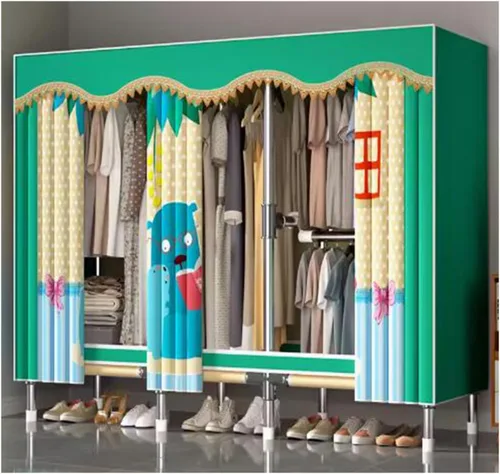 Miniatura 9 de Armarios grandes Armario grande de metal de acero Perchero de ropa Armario con riel de ropa Armarios para dormitorio de tela gruesa Armario portátil