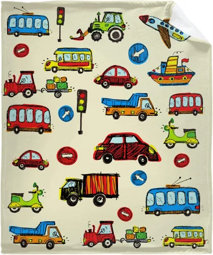Sumedha Manta de auto de dibujos animados, regalo de dibujos animados para niñas y niños, extra pequeña de 40 x 30 pulgadas para mascotas, franela
