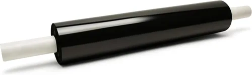 PSBM - Película elástica negra con asas de núcleo extendido, 1 rollo de 20 pulgadas x 1000 pies, calibre 80, película retráctil de resistencia