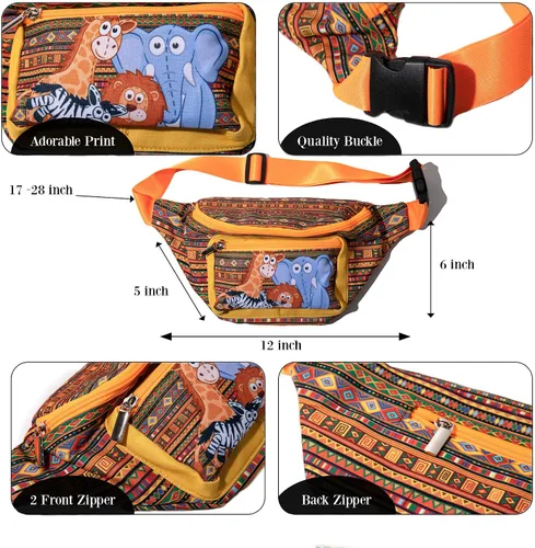 Miniatura 3 de Riñonera para hombres y mujeres, con estampado de animales, a la moda, ligera, de viaje, con correa ajustable