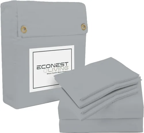 Miniatura 11 de Sábanas 100% de algodón egipcio, tamaño individual XL, juego de sábanas de 1000 hilos, 4 piezas, tamaño individual XL, juego de sábanas refrescantes