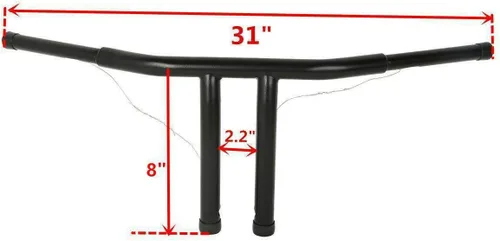 Miniatura 2 de Manillar en T de 8 pies de altura para todos los modelos Harley-Davidson FLST FXST Sportster XL DYNA LOWRIDER 48 Sportster, incluidos los modelos