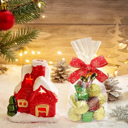 Miniatura 5 de Morepack Bolsas de fondo plano de celofán, 100 piezas de 5x2x8 pulgadas Bolsas de celofán transparentes para galletas (sin refuerzo lateral)