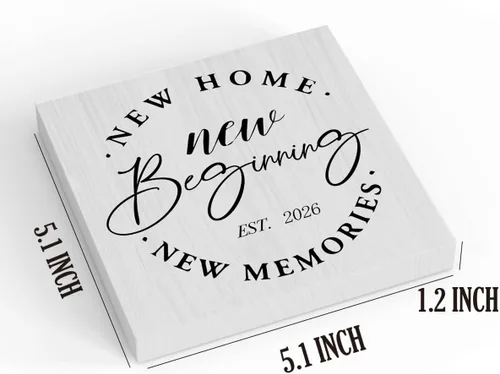 Miniatura 3 de Rústico 2026 Ideas de regalos de inauguración de la casa para mujeres, hombres, amigos, decoración de estante de escritorio para el hogar, 5.1 x 5.1