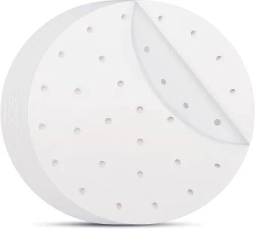 Miniatura 15 de Beasea Papel pergamino para freidora de aire de 11 pulgadas, 200 piezas de papel pergamino perforado blanco desechable para freidora de aire y cesta
