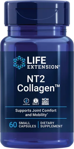 Life Extension NT2 Collagen™, suplemento de salud articular para comodidad y movilidad de las articulaciones, sin gluten, sin OMG, 1 diario, 60