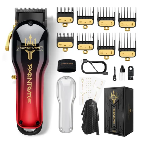 Miniatura 9 de SUPRENT PRO - Cortadora de pelo profesional para hombres, cortapelos de peluquería de alta calidad, hoja recubierta DLC y motor sin escobillas, kit