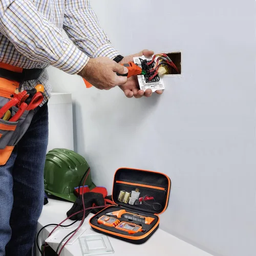 Miniatura 5 de Estuche de almacenamiento para buscador de disyuntores Klein, kit de reparación de salida y probador GFCI, solo caja