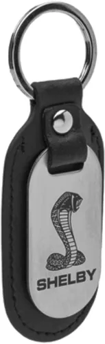 Miniatura 2 de Shelby Cobra Snake - Llavero FOB de acero inoxidable con licencia oficial Shelby®, hecho de acero inoxidable (llavero) y piel auténtica, fabricado