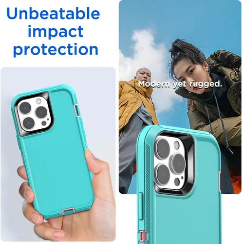Miniatura 5 de AICase Funda para iPhone 14 Pro Max (6.7") con Protector de Pantalla de Vidrio, Protección contra Caídas de Servicio Pesado, Cuerpo Completo