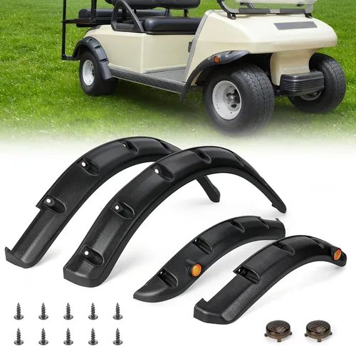 Miniatura 9 de 10L0L 4PCS Golf Cart Fender Flares for Yamaha G29, EZGO TXT/RXV, Club Car DS/Precedent - Heavy Duty ABS Plastic Mud Guards with Reflectors &