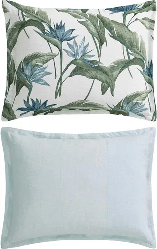 Miniatura 9 de Tommy Bahama - Juego de edredón tamaño Queen, ropa de cama costera de algodón suave con fundas de almohada, juego de cama floral tropical