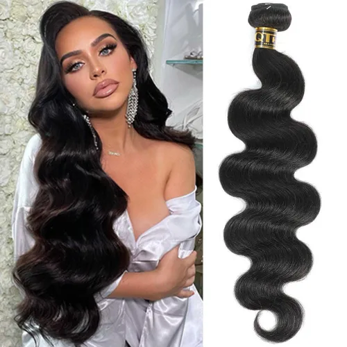 Miniatura 31 de QTHAIR Extensiones de cabello humano brasileño ondulado de grado 18A #613 con cierre de encaje HD 4x4