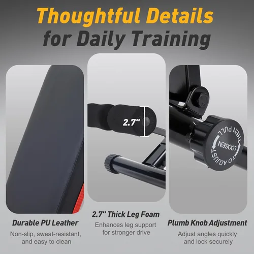 Miniatura 3 de Banco de pesas ajustable para gimnasio en casa, equipo de entrenamiento plegable para entrenamiento de fuerza de cuerpo completo, banco