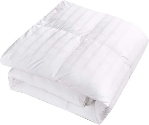 Miniatura 7 de Blue Ridge Home Fashions Lujoso edredón alternativo de plumón de 600 hilos, relleno de poliéster hipoalergénico, tamaño King, color blanco
