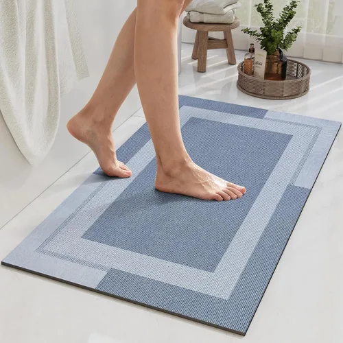 Miniatura 11 de YDKGL Alfombra de Baño Antideslizante, Respaldo de Goma Ultra Delgada Alfombras de Baño que Caben Debajo de la Puerta Secado Rápido Súper Absorbente