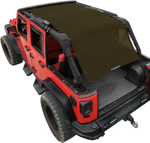 Miniatura 47 de Shadeidea JK - Parasol superior compatible con Jeep Wrangler JKU, cubierta de techo de malla suave (2007-2018) - Bloqueador de ruido de viento UV